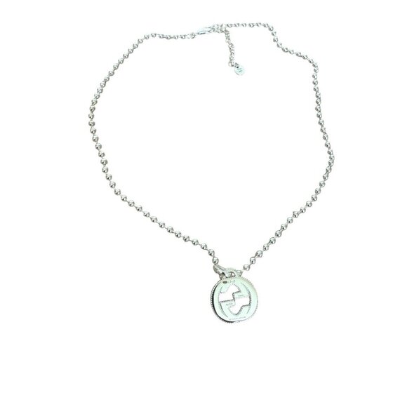 Gucci Silver 925 Interlocking GG Silver‎ Necklace, NWT, style 479219 - Picture 15 of 15